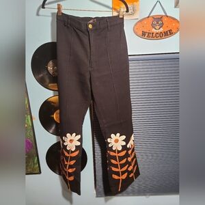 Big Bud Press black foral western pants